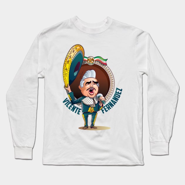 Vicente Fernandez Long Sleeve T-Shirt by Sauher